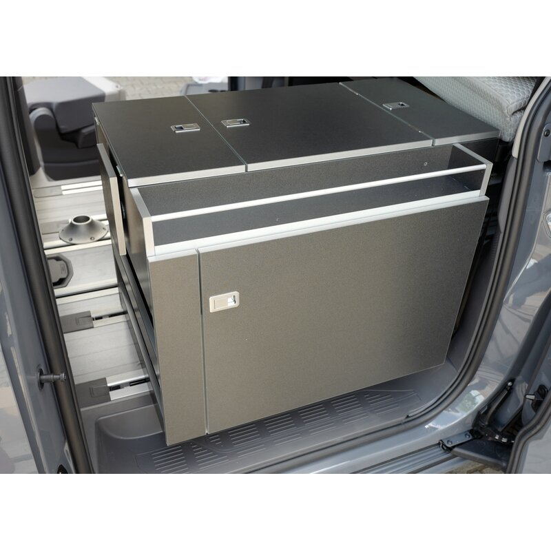 VW T7 FreeVan virtuvės modulis su technologija, be viryklės