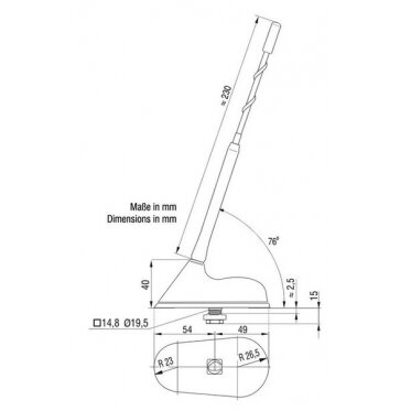 12V stogo antena furgonams su metaliniu stogu 1 12V stogo antena furgonams su metaliniu stogu 1