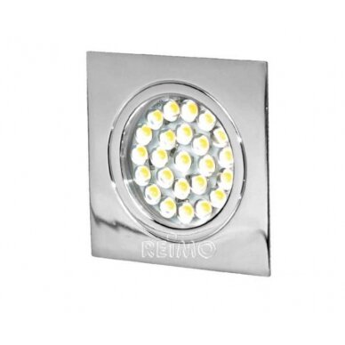 12V LED įleidžiama taškas su jutikliniu jungikliu, chromu