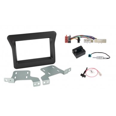 2-DIN premium montavimo komplektas Renault Master, juodas 2-DIN premium montavimo komplektas Renault Master, juodas