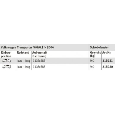 Stumdomas langas VW T5/T6 su tinkleliu nuo uodų 2