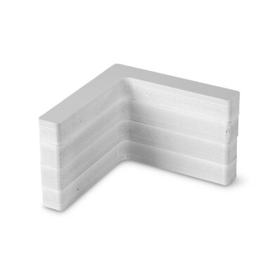 Sienos sutvirtinimas lango montavimui, R11mm, 4 kampai 25x25mm, baltas, skirtas RW Style