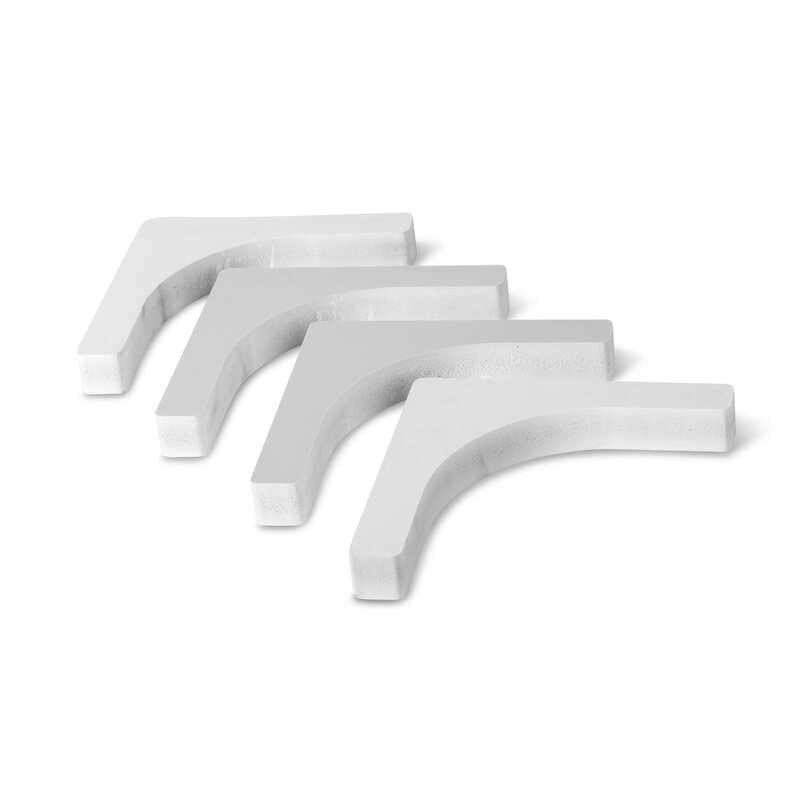 Sienos sutvirtinimas lango montavimui, 80 mm spindulys, 4 kampai 25x25 mm, baltas Sienos sutvirtinimas lango montavimui, 80 mm spindulys, 4 kampai 25x25 mm, baltas
