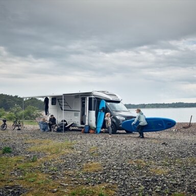 Thule Omnistor 5200 markizės – ilgis: 3,15 m – korpusas: antracitas – audinio spalva: mistiškai pilka