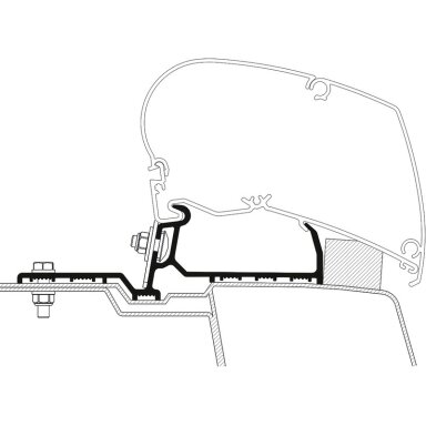 Thule Omnistor adapteris Renault Master G2 Thule Omnistor adapteris Renault Master G2