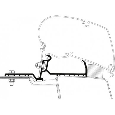 Thule Omnistor adapteris Renault Master G2 Thule Omnistor adapteris Renault Master G2