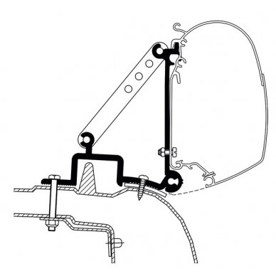 Sienos tvirtinimo adapteris – „Renault Master“ ir TO 3200/4200/5200/8000 Sienos tvirtinimo adapteris – „Renault Master“ ir TO 3200/4200/5200/8000