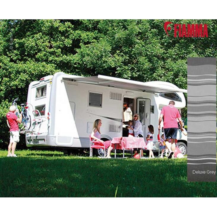 FIAMMA F45 Eagle, 3,5 m, Delux pilka, baltas korpusas FIAMMA F45 Eagle, 3,5 m, Delux pilka, baltas korpusas