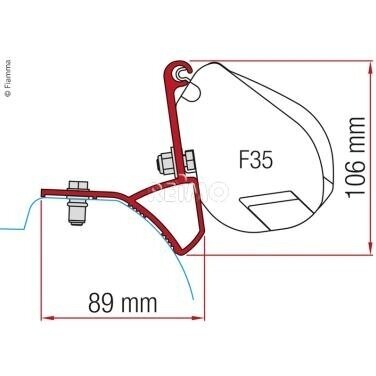 Adapteris markizei Fiamma F35 Pro 20 Adapteris markizei Fiamma F35 Pro 20