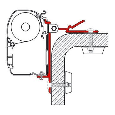 Adapteris F45i / F45iL nestandartiniam tvirtinimui (tik C raide pažymėta dalis) Adapteris F45i / F45iL nestandartiniam tvirtinimui (tik C raide pažymėta dalis)