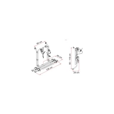 Carry-Bike 200 D senesniems furgonams su padalintomis galinėmis durimis