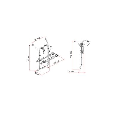 Carry Bike, skirtas VW T6/T6.1 – sidabrinis Carry Bike, skirtas VW T6/T6.1 – sidabrinis