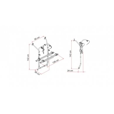 Carry Bike, skirtas VW T6/T6.1 – sidabrinis 1