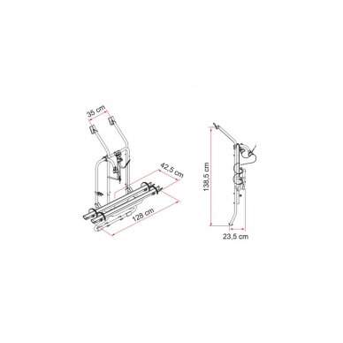 Carry Bike VW T4 D su dvigubomis galinėmis durelėmis – sidabro spalvos 1