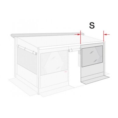 Priekinė sienelė 130, skirtas CStore / XL – su langu 1