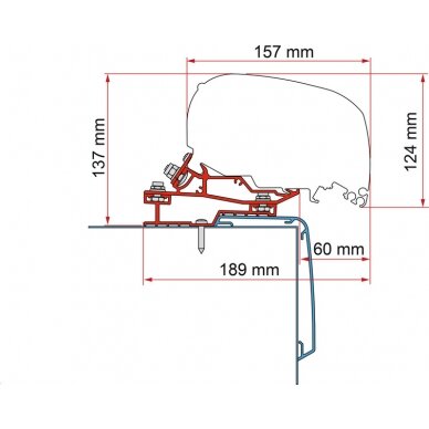 Fiamma adapteris Rapido C55i C86i Fiamma adapteris Rapido C55i C86i