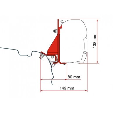 Tento adapteris F45, skirtas T5 / T6 Tento adapteris F45, skirtas T5 / T6