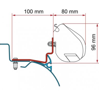 Tvirtinimo adapteris Campérêve Cap Road Peugeot Expert bazėje Tvirtinimo adapteris Campérêve Cap Road Peugeot Expert bazėje