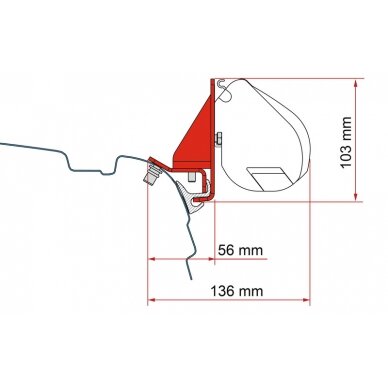Tvirtinimo adapteris, skirtas F35 PRO – VW T5/T6 Tvirtinimo adapteris, skirtas F35 PRO – VW T5/T6