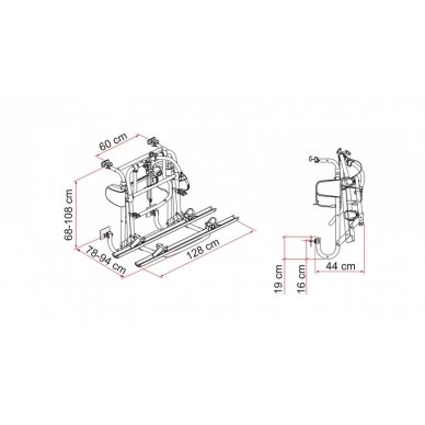 „Fiamma Carry-Bike Motor Lift 77“ skirtas 2–4 dviračiams / 2 el. dviračiams 6