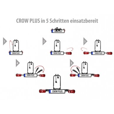 EUFAB dviračių laikiklis CROW PLUS 7