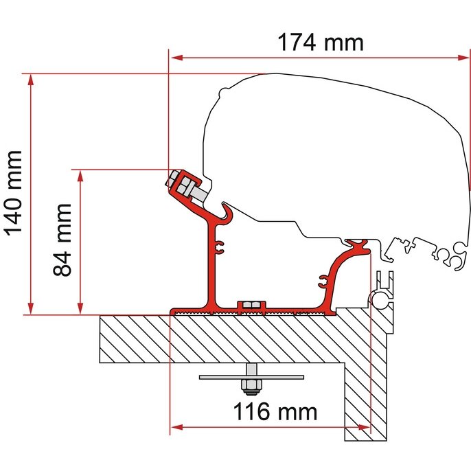 Fiamma Kit Adria Caravan nuo 2015 m. pagaminimo metų