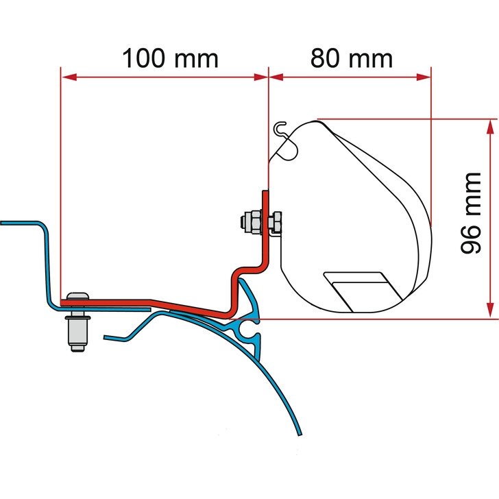 Tvirtinimo adapteris Campérêve Cap Road Peugeot Expert bazėje