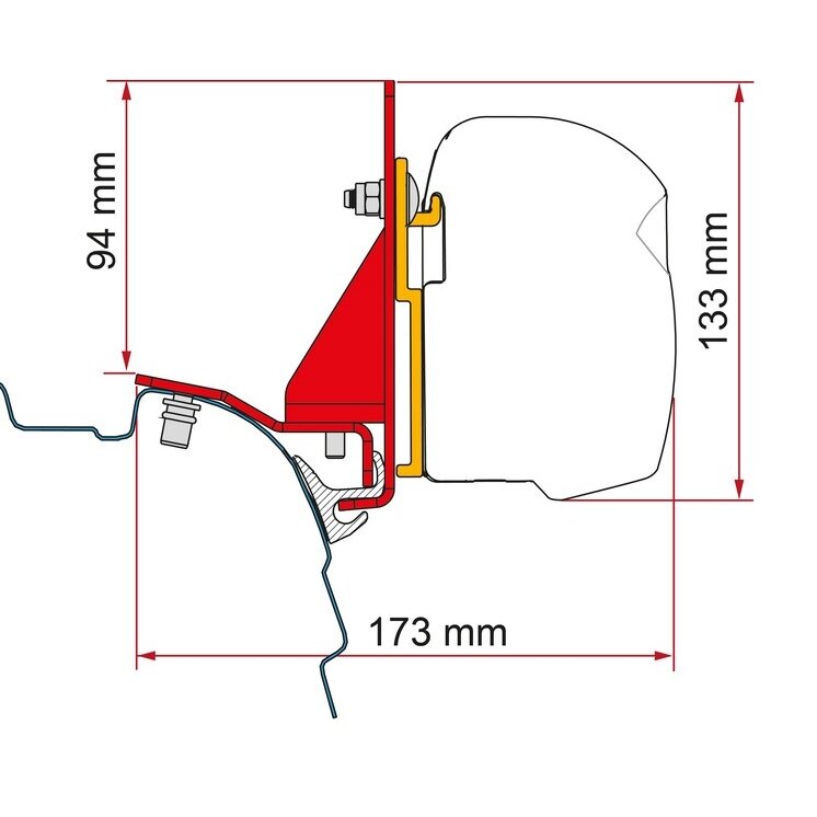 Multirail adapteris – tvirtinimo adapteris, skirtas F45 VW T5/T6/T6.1 su Reimo Multirail 1 Multirail adapteris – tvirtinimo adapteris, skirtas F45 VW T5/T6/T6.1 su Reimo Multirail 1