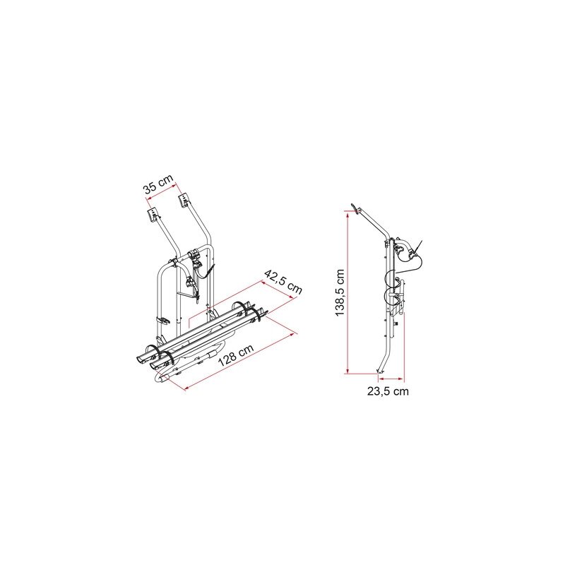 Carry Bike VW T4 D su dvigubomis galinėmis durelėmis – sidabro spalvos 1