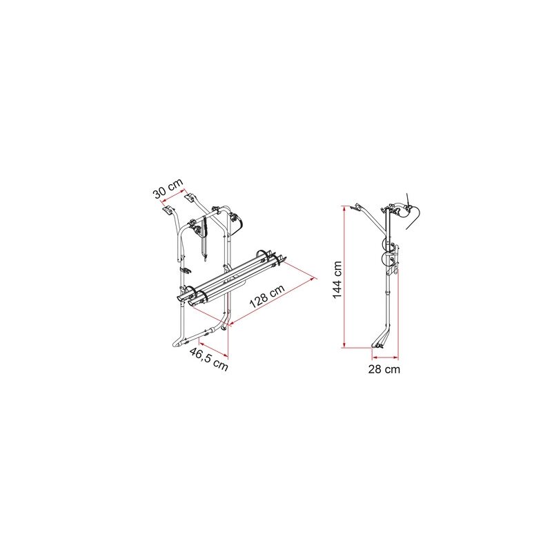 Carry Bike VW T5 D / T6 D – tamsiai juodas 1 Carry Bike VW T5 D / T6 D – tamsiai juodas 1