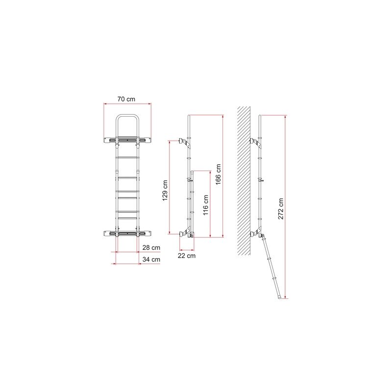 Tvirtinimo profilis Kit Bars Deluxe DJ Transit nuo 2014 m. – sidabras 1