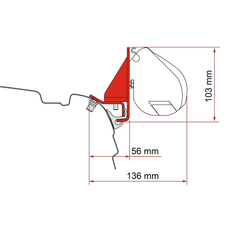 Tvirtinimo adapteris, skirtas F35 PRO – VW T5/T6