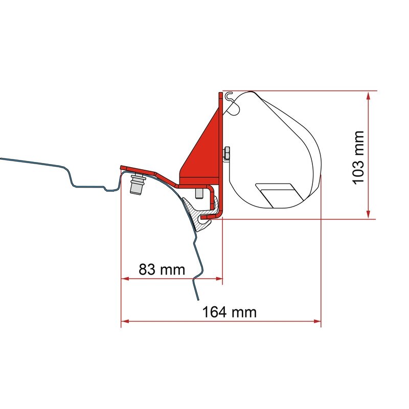 Tvirtinimo adapteris, skirtas F35 Pro VW T5/T6/T6.1 Multirail Reimo Tvirtinimo adapteris, skirtas F35 Pro VW T5/T6/T6.1 Multirail Reimo