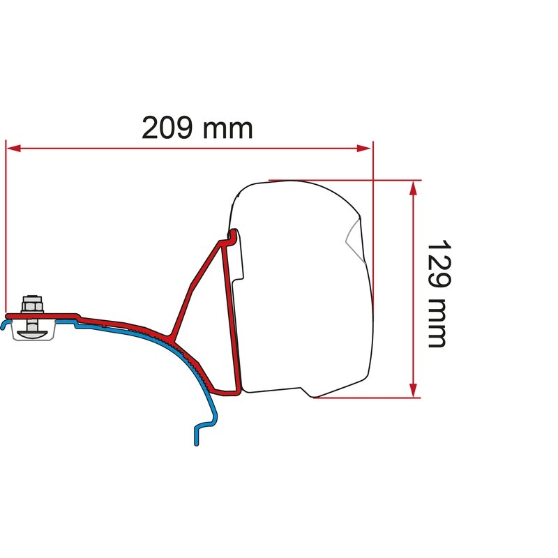 F43van, skirtas VW T5 / T6 / T6.1 Multivan su C bėgeliu UK F43van, skirtas VW T5 / T6 / T6.1 Multivan su C bėgeliu UK