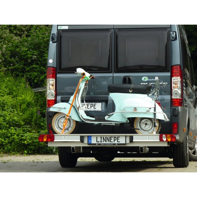 Motociklo laikiklis Slide-Port su trumpa iškyša (6 m) slankiojančia Fiat Ducato Motociklo laikiklis Slide-Port su trumpa iškyša (6 m) slankiojančia Fiat Ducato