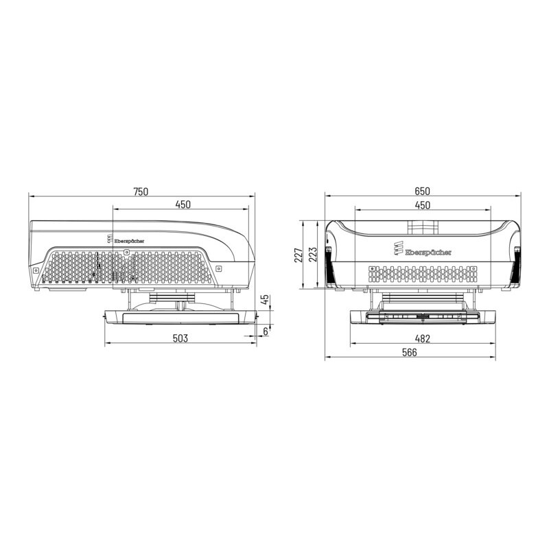 Stoginis kondicionierius kemperiui „Breezonic Slim Plus HP“ su 2200 W – juodas 2