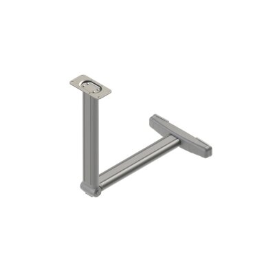 Stalo koja T formos, aukštis 720 mm, anoduotas aliuminis, aukštis 720–380 mm, sidabrinė