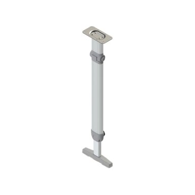 Nulenkiama sidabrinė stalo koja, reguliuojamo aukščio 680–780mm