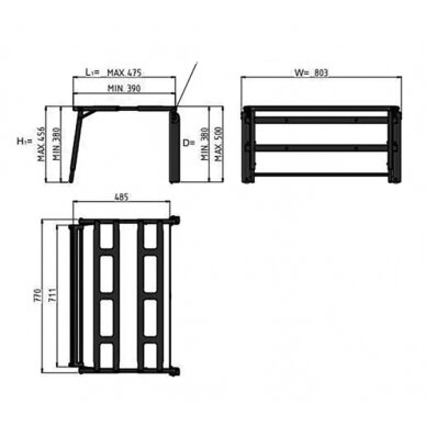 Easy Bed sulankstoma lovos dėžė 4 Easy Bed sulankstoma lovos dėžė 4