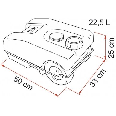Nuotekų talpykla pilka 23l 1 Nuotekų talpykla pilka 23l 1