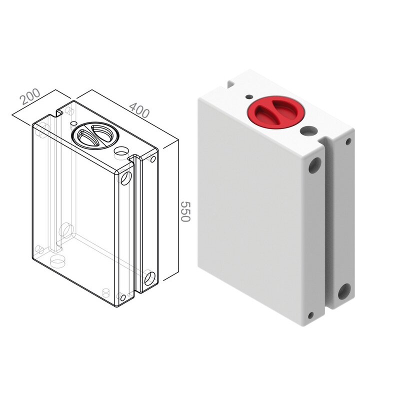 Modulinė universali vandens talpykla 38 l, balta, H55x40x 20 Modulinė universali vandens talpykla 38 l, balta, H55x40x 20