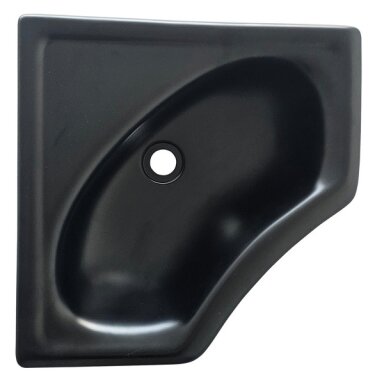 Kampinis plastikinis praustuvas mini - juodas 345 x 345 mm