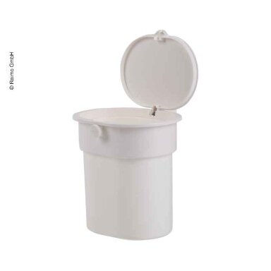 Šiukšlių dėžė su siurbtuku, balta, iki 3 kg, mygtukas