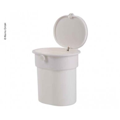 Šiukšlių dėžė su siurbtuku, balta, iki 3 kg, mygtukas 1