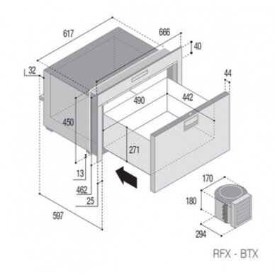 šaldytuvas stalčius DW75RFX OCX 1 šaldytuvas stalčius DW75RFX OCX 1