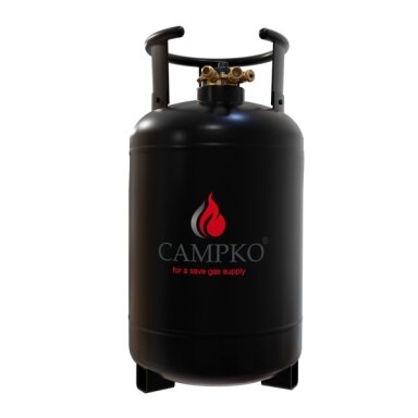 CAMPKO 30 litrų dujų balionas su 80 % daugiavožtuvu (DE) CAMPKO 30 litrų dujų balionas su 80 % daugiavožtuvu (DE)