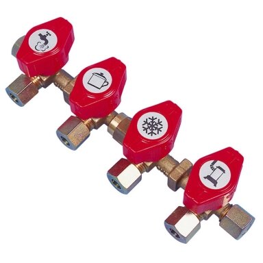 Dujų vožtuvo blokas VK4, 4x įėjimas 8mm
