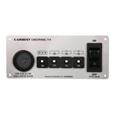Compact Panel 714 – sidabrinė – USB-A ir USB-C