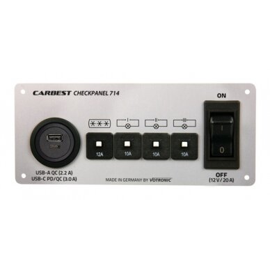 Compact Panel 714 – sidabrinė – USB-A ir USB-C Compact Panel 714 – sidabrinė – USB-A ir USB-C