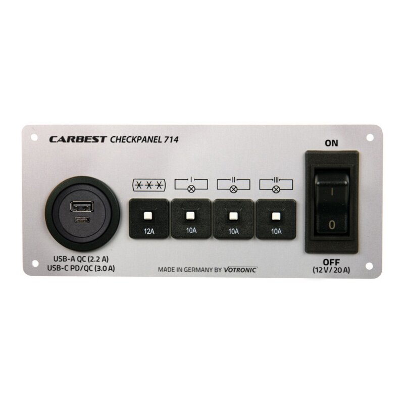 Compact Panel 714 – sidabrinė – USB-A ir USB-C Compact Panel 714 – sidabrinė – USB-A ir USB-C